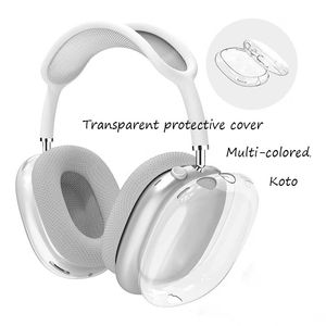 AirPods Max Bluetooth Kulaklıklar Gürültü Azaltma Kemeri Şeffaf TPU Katı Silikon Su Geçirmez Koruyucu Kabuk Sünger Yastık Airpods maks.