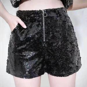 Donne Shinding Shorts Casual Shorts Elastic High Waist Pantaloni corti pantaloni club di club di club cojer cortos 240514