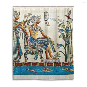 Zasłony prysznicowe Vintage Egypt Art Wzór wydruku zasłona z tkaniny poliestru