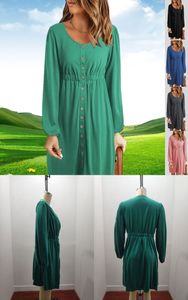 Autumn and winter new series elegant solid color sexy off-shoulder waist-hugging long-sleeve princess dress AST67131