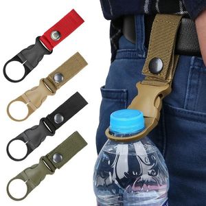 Utomhus Tactical Nylon Beverage Bottle Ribbon Hook Mountaineering Buckle Portable Water Bottle Hook Mineral Water Clip Buckle Hanging Hooks Q994