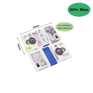 Novelty Games 50% Size Party Replica Us Fake Money Kids Play Toy Or Family Game Paper Copy Uk Banknote 100Pcs Pack Practice Counting M Otgyb