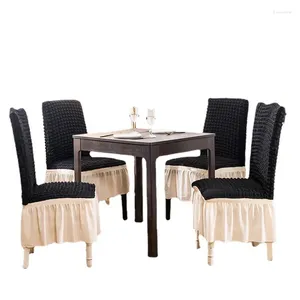 Кручние стулья в европейском стиле провидец кружевной юбки с общепринятым универсальным эластичным обеденным столом и