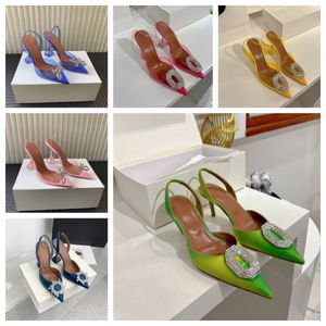 Tasarımcı Ayakkabı Kadın Sandalet Tasarımcı Sandalet Sandalet Heels Sandal Terlik İpek Lüks Lüks Şeffaf Ayakkabılar Düğün Partisi Yüksek Topuklu Güneş Yay Saplama Kristal Ayakkabı Elmas Ayakkabı