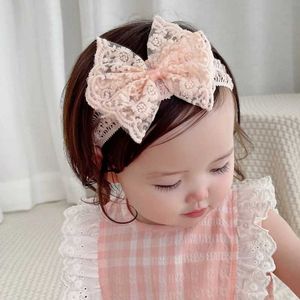Hair Accessories White Lace Bow Baby Headbands for Girl Cute Bowknot Hair Band Elastic Infant Turban Newborn Headwear Baby Hair Accessories