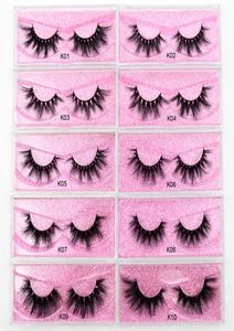 K01K22 22styles Mink eyelash Vendor Lashes factory 100 cruelty luxury 15mm 20mm 25mm 5d 6d 8d eyelashes mink strips2370005