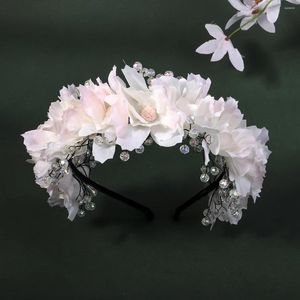 Headpieces Miallo Bohemian Crystal Flower Vines Crown Headband For Bride Wedding Hair Accessories Girls Floral Wreath Head Band Hairstyles