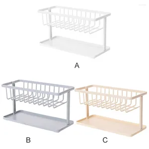 Armazenamento de cozinha 2 camadas pia de esponja de banheira rack rack de categor de prateleira de prateleira de banheiro organizador