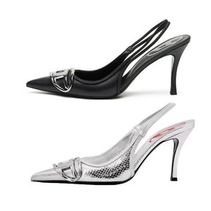 Slingback klackar för kvinnor perfekt fit Sandale femme kvinna sandaler justerbara glidprogettista skor standardstorlek mångsidig stil