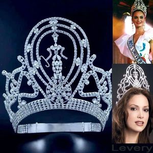 Klipy włosów Levery Old Miss Universe (1963-2001) Mikimoto (2002-2007) Pełne koło duże opaska na głowę Regulowana korona Korona Miss World Beauty Crown 663