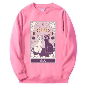 Herrtröjor tröjor Sailor Moon Anime GIRAM GRAFIC HOUDIE MENS Fashion Cavai Sweatshirt Långärmad ny mode hoodie söta tjejkläder