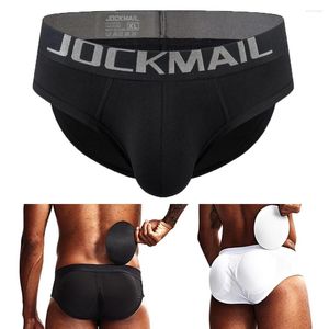 Underpants Sexy Men BuLifter Briefs Panties Padded Push Up Lifting Buttocks Underwear Male Removable Cup Underpant With BuPads