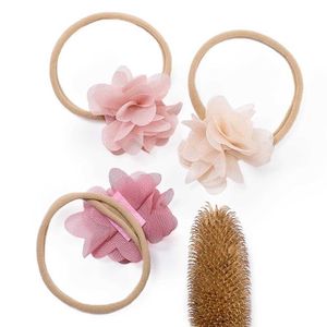Haarzubehör neue Mädchen süße Blumenhaarbänder Schwanzhalter weiche Elastizitätsrunzeln für Haargummi -Bänder Kinder Haarzubehör