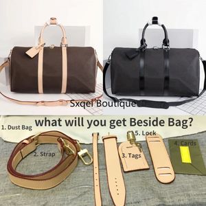 2022 Hot Sell 55cm Classical Men Duffle Bag For Women Travel Bags Men's Hand Luggage Travel Bag Men PVC Leather Handbags Large Cro 308Y