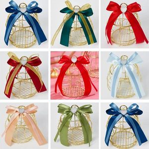 Gift Wrap 30pcs Handmade Tinplate Birdcage Beautiful Candy Box Wedding Party Holiday Bell Storage European Style 8.3x6.7CM