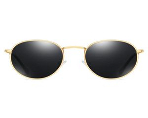 Peekaboo retro round sunglasses men uv400 2019 summer polarized sun glasses male driving metal frame gold black green Y2006195834388