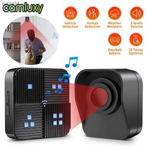 Alarm systems Camluxy wireless lane alarm 800M long-distance PIR motion sensor detector indoor garage welcome to Burglar alarm safety system WX