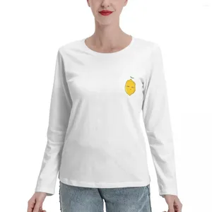 Kvinnors polos Lemon Boy Long Sleeve T-shirts Animal Print Shirt Snabbtorkning Svett Fashion Woman Blue 2024