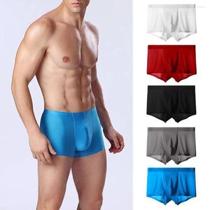 Underpants Summer Ice Silk Underwear Men Sexy Seamless Mutandine Plus size morbide trasparenti e C2H1