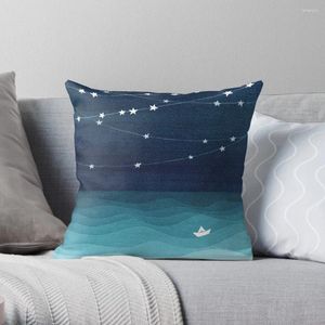 Garland de alça de estrelas Teal Ocean Throe Luxury Cover Couch Almofadas