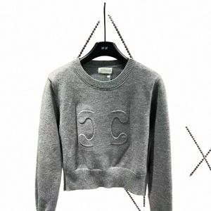 tröjor designer kvinnor jumper stickad tröja kläder fi pullover kvinnlig höst vinterkläder damer vita lösa lg ärmar eleganta avslappnade toppar j6le#