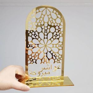 Party Supplies Custom Arch Shape Acrylic Table Sign Arabic Welcome Personliga namnskyltar för dekor favoriter