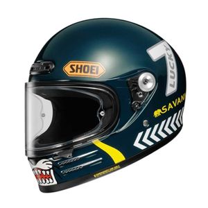 Shoei Smart Helmet Glamster German Station Leopard Lucky Cat Harley Latte 오토바이 안전 모자