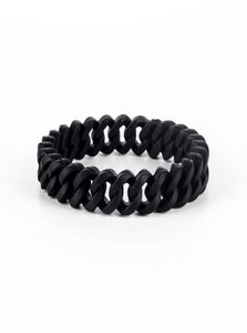 hip hop Link Chain Silicone Rubber Elasticity Wristband Cuff Bracelet Club Jewelry Gifts Wrist Band 3 Colors7004341