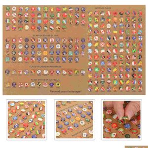 Banner Flags Board Flag Push Map Thumbtack Thumb Office Tack National Tacks Pin Corking World Travel Notice Decorative Country In D Dhzkf