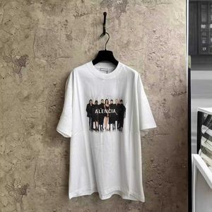 24ss Ceiling Portrait Letter Short Sleeve Weight 240g Oversize Loose Fit Unisex T-shirt