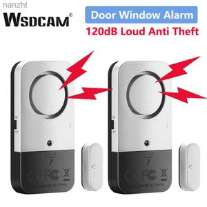 Alarm systems WSDCAM Door and Window Alarm 120dB Louver Home Alarm Baby Safety Protection Louver Magnetic Sensor Detector Burglar Kit WX