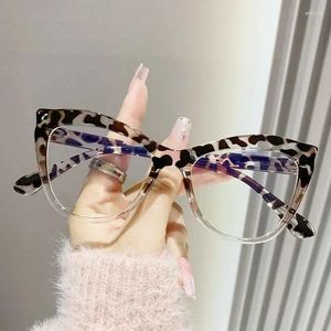 Güneş Gözlüğü Çerçeveleri 2024 Lüks Kedi Göz Anti Mavi Hafif Gözlükler Şık Gradyan Kadın Gözlük Marka Marka Tasarım Bilgisayar Gözlükleri