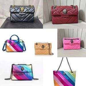 2024 Designer popular Kurt Geiger Eagle Heart Leather Bag Bolsa de ombro Mulheres Crossbody Clutch Travel Burse com Chain Cool Style Walking Brethercase