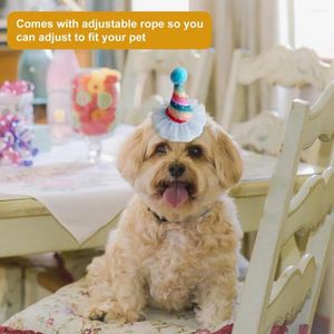 Hundkläder husdjur hatt bedårande kostymtillbehör mjuk justerbar katt födelsedag för festivaler festtillförsel dekorationer husdjur