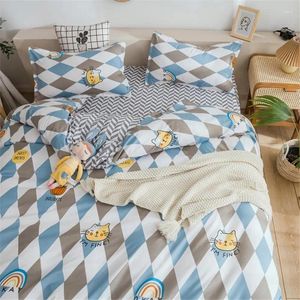 Bedding Sets 2024 Home Duvet Cover Set Super King Bedclothes Grey Flat Linens 5 Bed AB Adults Side Sheet Size