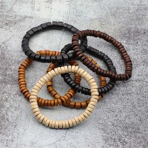 Bracelets de charme Plenagem de madeira Men vintage Wenge Wenge Wood Braracle