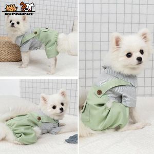 Hundkläder Suprepet Spring Clothes Kawaii för små hundar Söta valpbyxor Skjorta Pomeranian Chihuahua Pet Jumpsuit