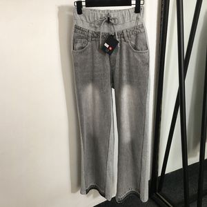 Jeans grigio jeans femminile jeans di lusso pantaloni elastico in vita lunghi pantaloni street stylenality rompers jean pant jean