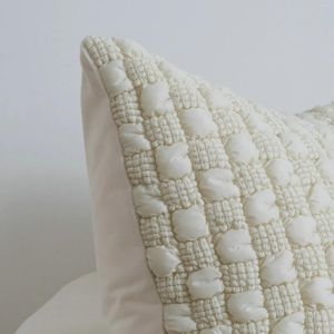 Crema di cuscini Crema di lusso a quadri bianchi Coperture di lusso decorativo Coperchio di bolla 3D decorativo Fashion decorazioni per la casa divano