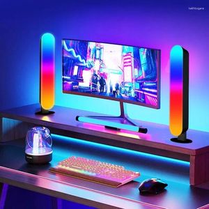 테이블 램프 RGB 마법의 컬러 데스크탑 대기 램프 컴퓨터 장식 전자 스포츠 라이브 자동차 블루투스 픽업 나이트 라이트 사운드