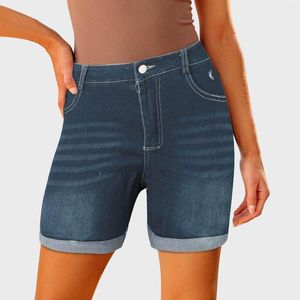 Женские джинсы с высокой талией летние шорты женские брюки с карманами легкие брюки растягиваемые уличные дорожки для прекрасных женских брюк.