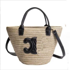 Large Straw Bag Evening Bags Capacity Corn Husk Braided Single Shoulder Portable Grass Braided Vegetable Basket Holiday Beach Bag