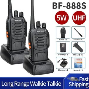 2pcs baofeng bf888s на большие расстояния рация Talkie UHF 400470 МГц HAM Двухчастотный радиочастотный трансивер Radio Comunicador для EL Camping 240510