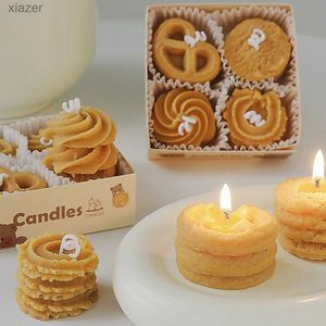Doftande ljus cookie gäst present ljus skärmade ljus gynnar mat grossist mini ljus för hem dekorativa souvenirer låda wx