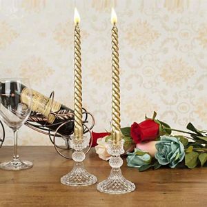 Titulares de vela 1/4pcs estilo nórdico Vintage Candlestick Dinner Dinner Stand Stands Crystal Stands Dening Home Decorações de casamento