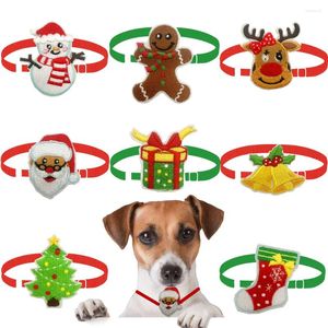 Dog Apparel Style Christmas Pet Bowties Puppy Grooming Bow Tie Cat Neckties Deer Santa Claus Decoration Supplies