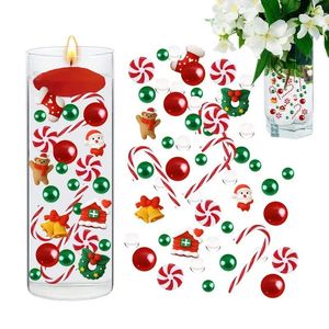 Decorazione per feste Vase Christmas Filler 6060pcs Cancelli galleggianti perle per perle d'acqua perle rosse Biancimi Verdi Verdi Gel