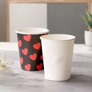 Kubki jednorazowe słomki Wysokiej jakości 250 ml papieru Paper Cup urodzinowy przyjęcie weselne Favo