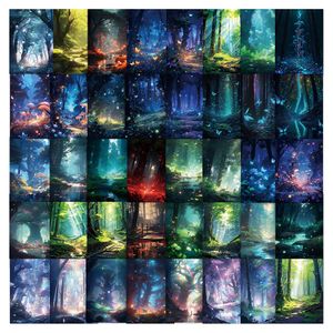 60PCS Ins Fantasy Forest Waterproof PVC Pack do bagażu samochodowego lodówka