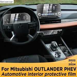 Outros acessórios de interiores para Mitsubishi Outlander PHEV 2022-2024 Caixa de engrenagens Tela de navegação do painel Automotive Interior TPU Filme protetor Anti-arranhão T240509
